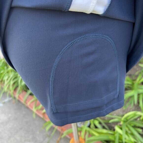 WeWoreWhat Revolve Active Tennis Skort MEDIUM in Solid Blue Navy Optic White - Picture 7 of 10